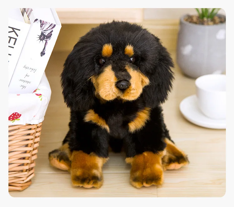simulation Tibetan Mastiff plush toy about 35x26cm soft dog doll kids toy Christmas gift w2883 - Image 3