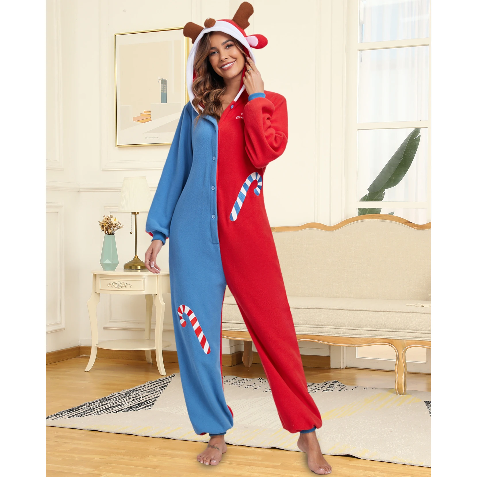 Girls Home Clothes Pajamas Black Adult Onesie Home Clothes Woman - Image 4