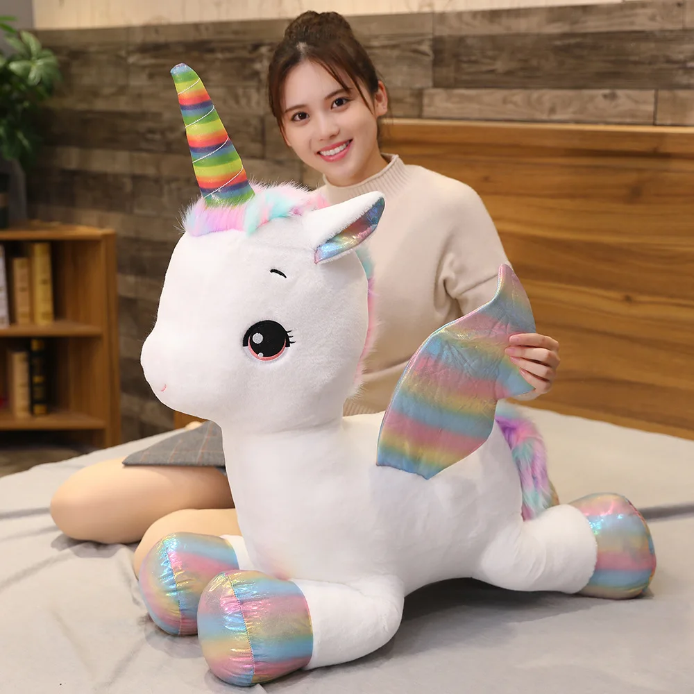 Giant Size Unicorn Plush Toy Soft Stuffed Cartoon Doll Animal Horse - Birthday Gift Adults - Image 3
