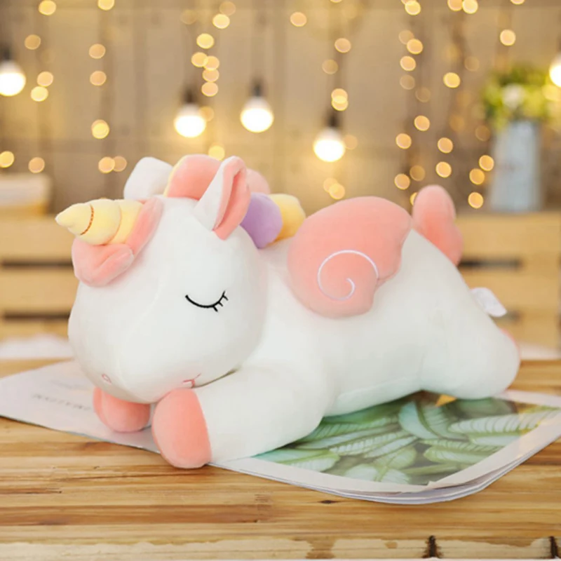 New Arrival Large Unicorn Plush Toys Cute Blue Yellow White Horse Soft Doll Stuffed Animal Big Toys For Children Birthday Gift - Image 9