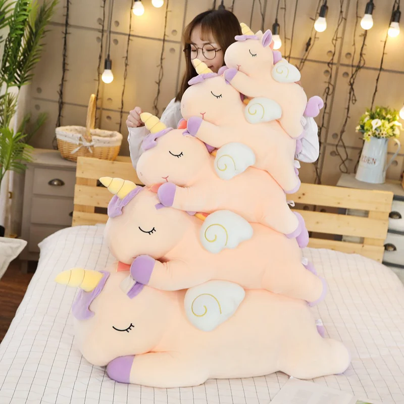 New Arrival Large Unicorn Plush Toys Cute Blue Yellow White Horse Soft Doll Stuffed Animal Big Toys For Children Birthday Gift - Image 6