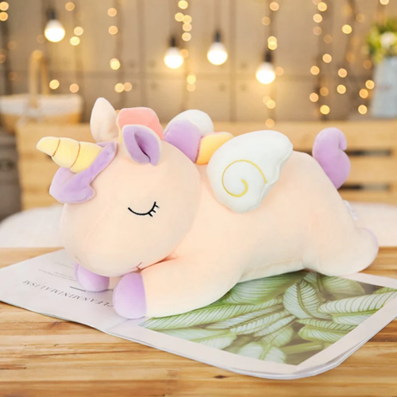 New Arrival Large Unicorn Plush Toys Cute Blue Yellow White Horse Soft Doll Stuffed Animal Big Toys For Children Birthday Gift - Image 7