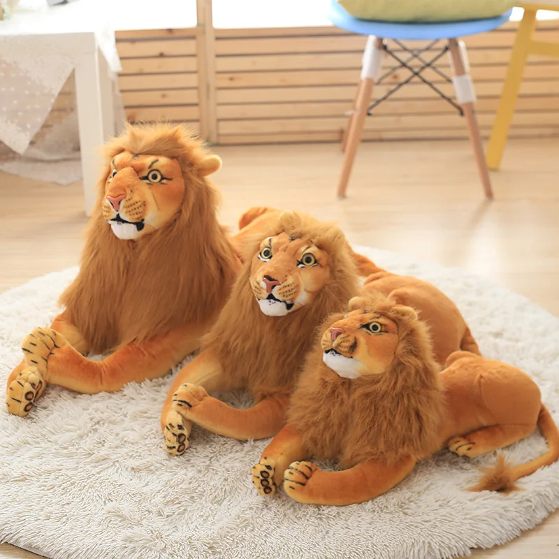1pc 30-90cm Lifelike Lion Plush Toys for Children Kids Cute Animal Doll Cartoon Stuffed Toy Birthday Gift Home Decor - Image 3