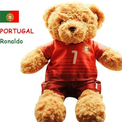 Plush Football Player Teddy Bear Doll – Soft Soccer Player Plush Toy, Kids Stuffed Animal Gift & Souvenir - Image 2