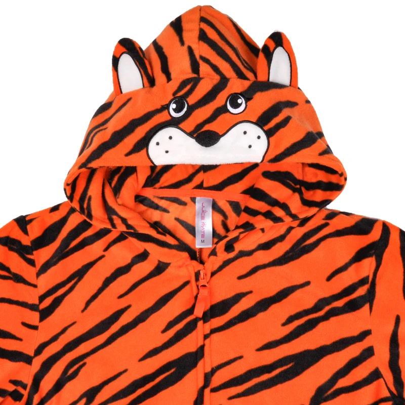 Plus Size Fleece Tiger Pyjamas Women Stitch Onesie Animal Costumes Jumpsuits Couple Coverall Pajamas Onesie For Adult Kingurumi - Image 6