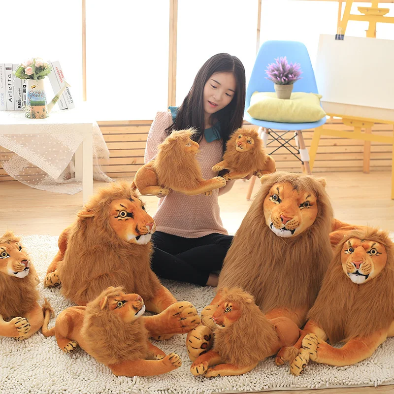 1pc 30-90cm Lifelike Lion Plush Toys for Children Kids Cute Animal Doll Cartoon Stuffed Toy Birthday Gift Home Decor - Image 6