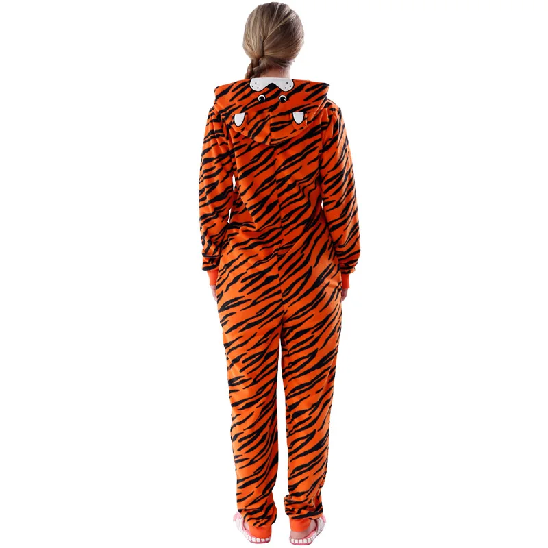 Plus Size Fleece Tiger Pyjamas Women Stitch Onesie Animal Costumes Jumpsuits Couple Coverall Pajamas Onesie For Adult Kingurumi - Image 4