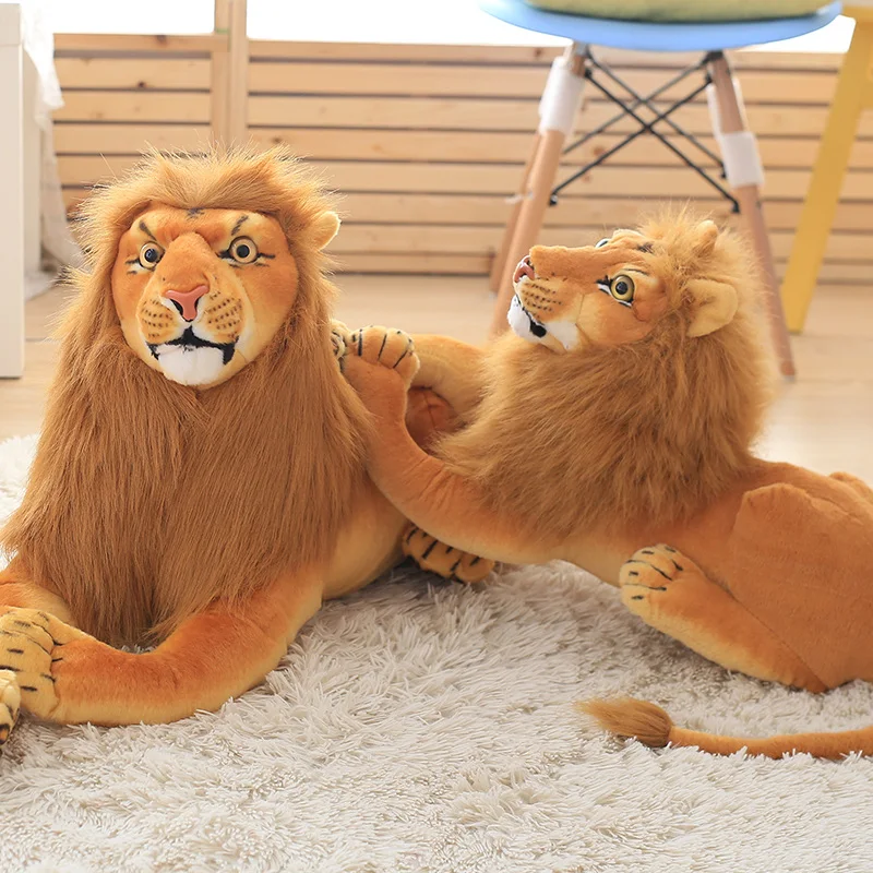 1pc 30-90cm Lifelike Lion Plush Toys for Children Kids Cute Animal Doll Cartoon Stuffed Toy Birthday Gift Home Decor - Image 4