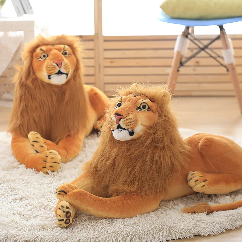 1pc 30-90cm Lifelike Lion Plush Toys for Children Kids Cute Animal Doll Cartoon Stuffed Toy Birthday Gift Home Decor - Image 2