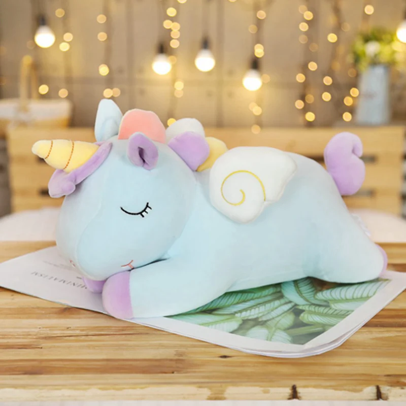 New Arrival Large Unicorn Plush Toys Cute Blue Yellow White Horse Soft Doll Stuffed Animal Big Toys For Children Birthday Gift - Image 8