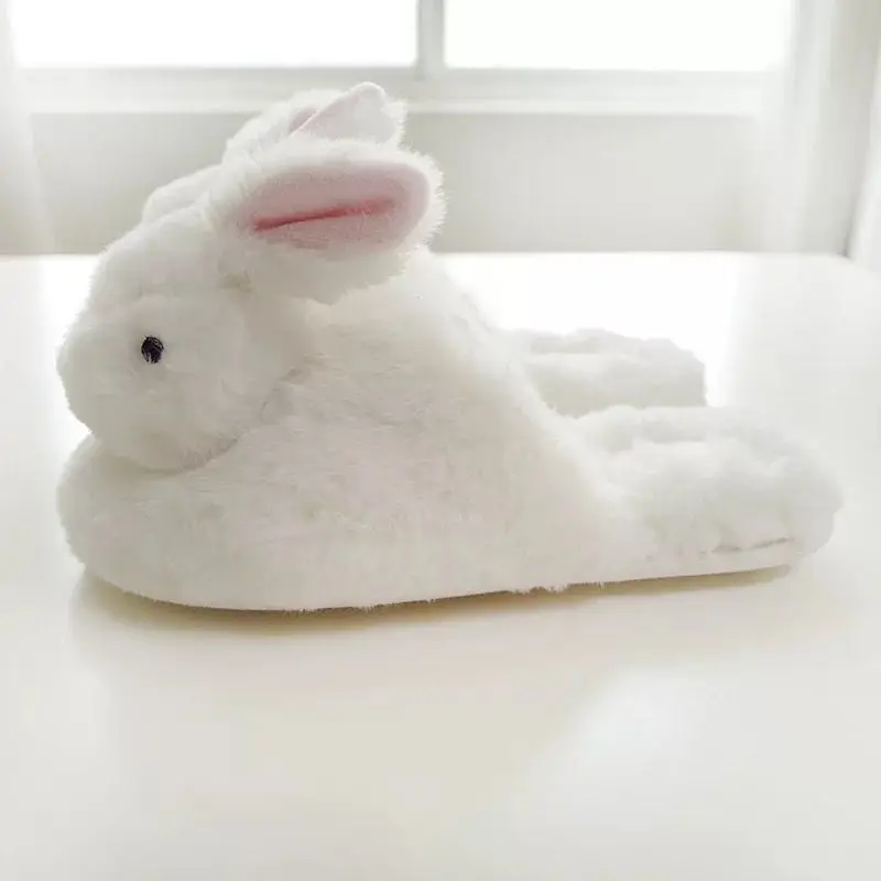 Cute White Bunny Home Shoes Cute Bunny Slippers Indoor Home Warm and Comfortable Floor Slippers - Image 3
