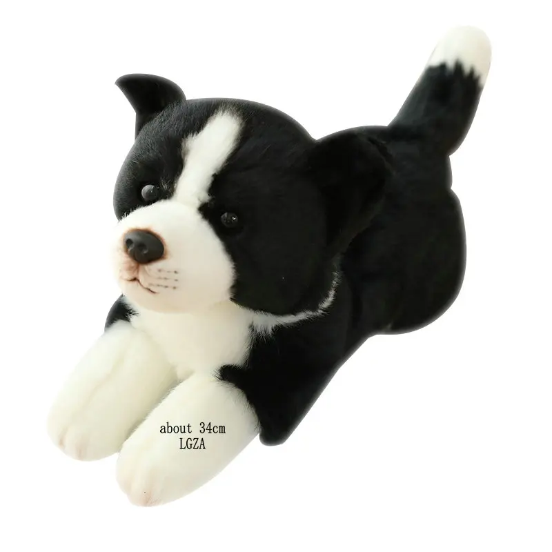 INS Like Real Prone Simulation Cat Dog Plush Doll Stuffed Pure Colors Bedroom Decor Kitten Toy Pets Animal Kids Christmas Gift - Image 9