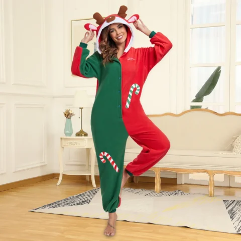 Free shipping Custom Girls Home Clothes Pajamas Black Adult Onesie Home Clothes Woman