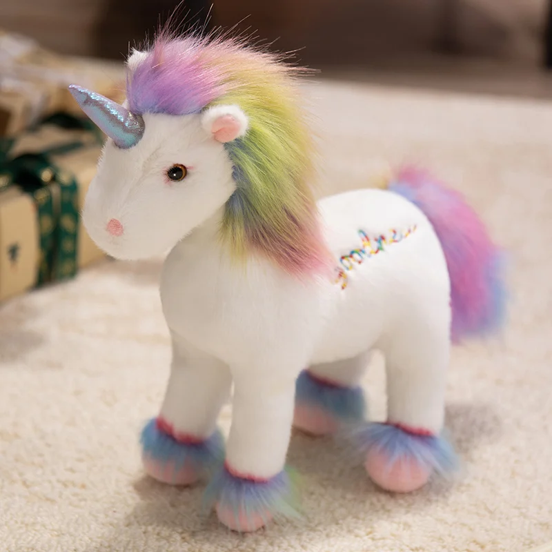 New Dazzling Color Unicorn Plush Toy Cute Stuffed Animals Rainbow Unicorn Plushies Doll Soft Kids Toy for Girls Kawaii Room Deco - Image 9