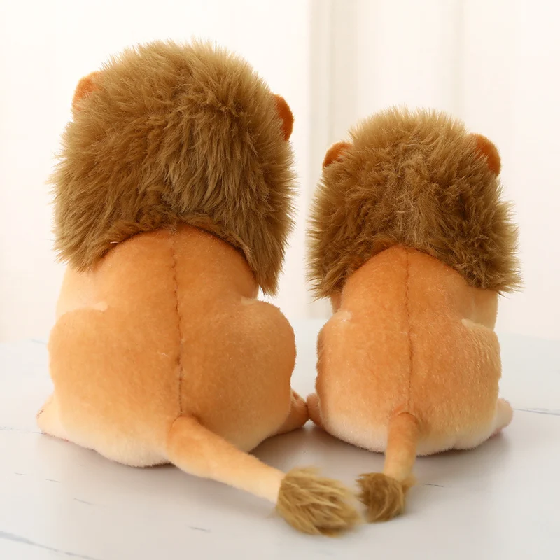 23/28cm Simulation Male Lion Plush Toys Lifelike Panthera Leo Stuffed Dolls Cute King of Grassland Room Decor Kids Birthday Gift - Image 6