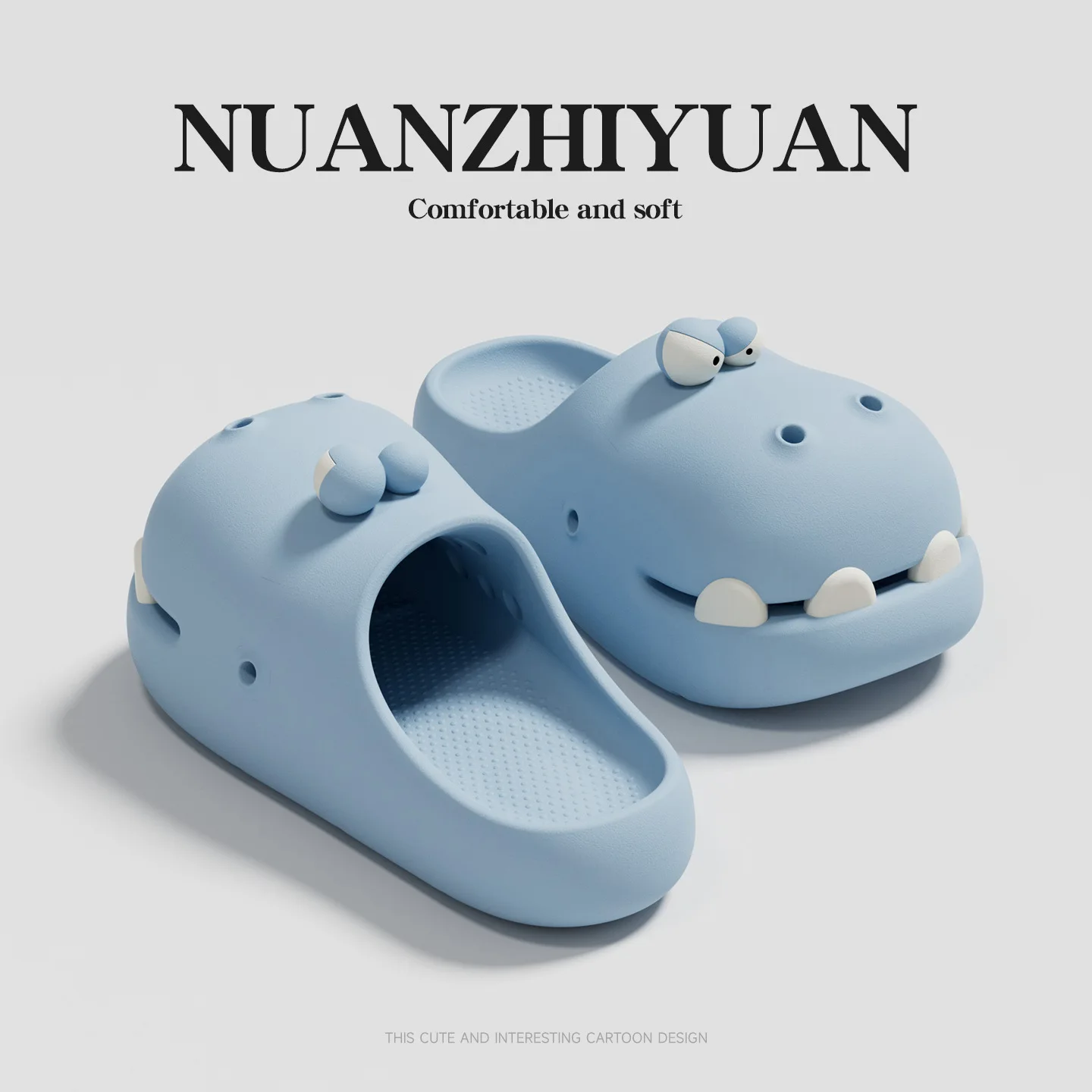 Cute Dinosaur Patterned Hole Shoes. – Lightweight Non-Slip Garden Clogs for Kids & Adults - Image 2