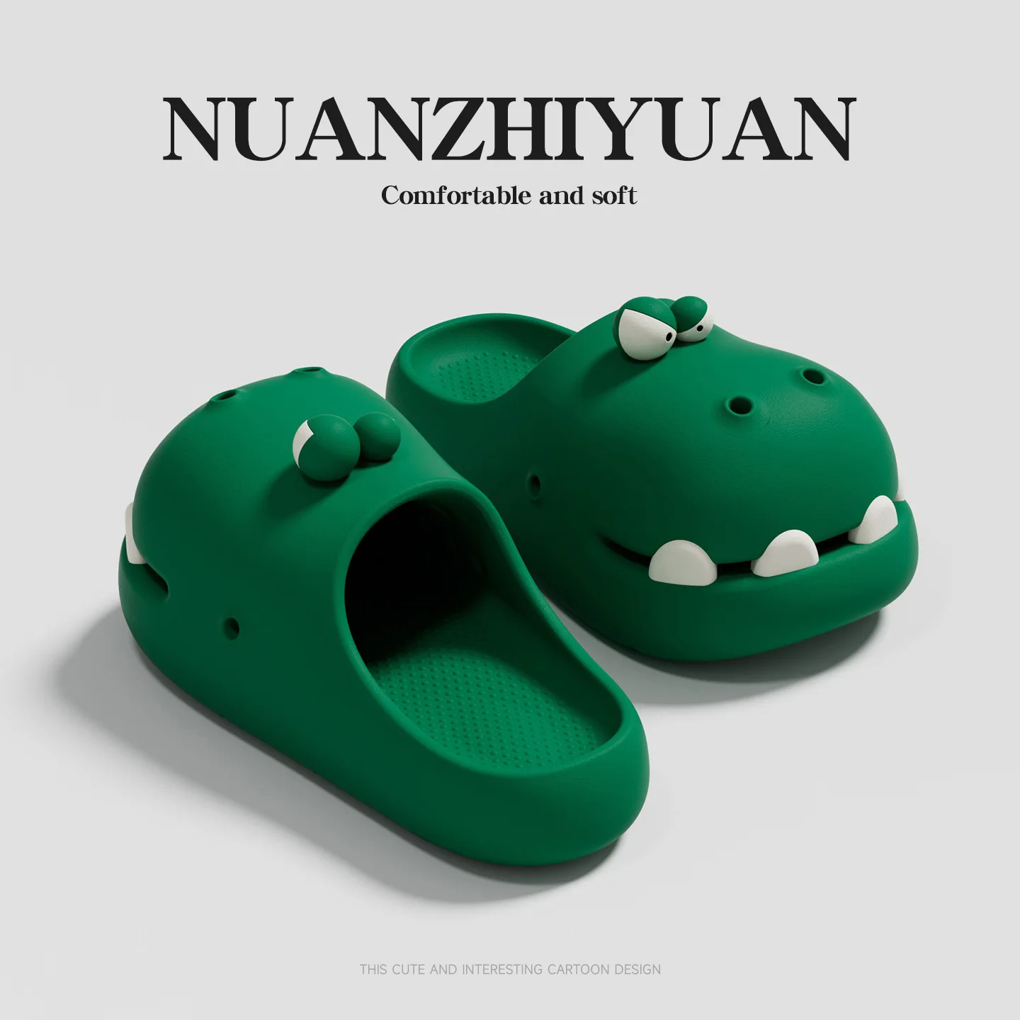 Cute Dinosaur Patterned Hole Shoes. – Lightweight Non-Slip Garden Clogs for Kids & Adults - Image 3