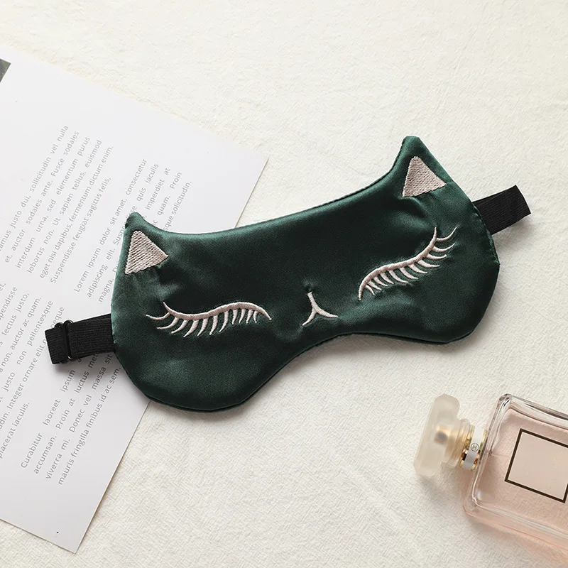 Eye Mask for Sleeping Masks for Night Cute Cat Silk Sleep Eye Cover Patch Travel Eyepatch Nap Shade Blindfold Women Eyeshade - Image 8