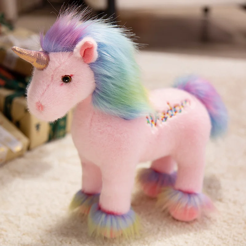 New Dazzling Color Unicorn Plush Toy Cute Stuffed Animals Rainbow Unicorn Plushies Doll Soft Kids Toy for Girls Kawaii Room Deco - Image 10