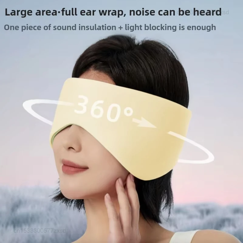 Sleep Eye Mask Sleep Ice Silk Breathable Relieve Fatigue Warm Cool Double-sided Full Coverage Blackout Noise Reduction Eye Mask - Image 3