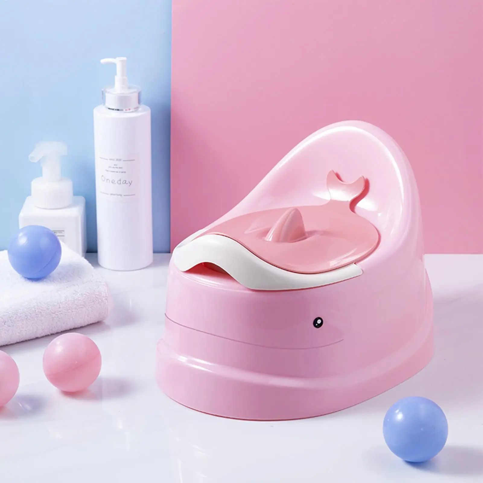 1pc Portable Toddler Potty Baby Toilet Trainer Training Toilet For Travel Stable And Safe Oval Bottom Design Non Slip Potty - Image 2