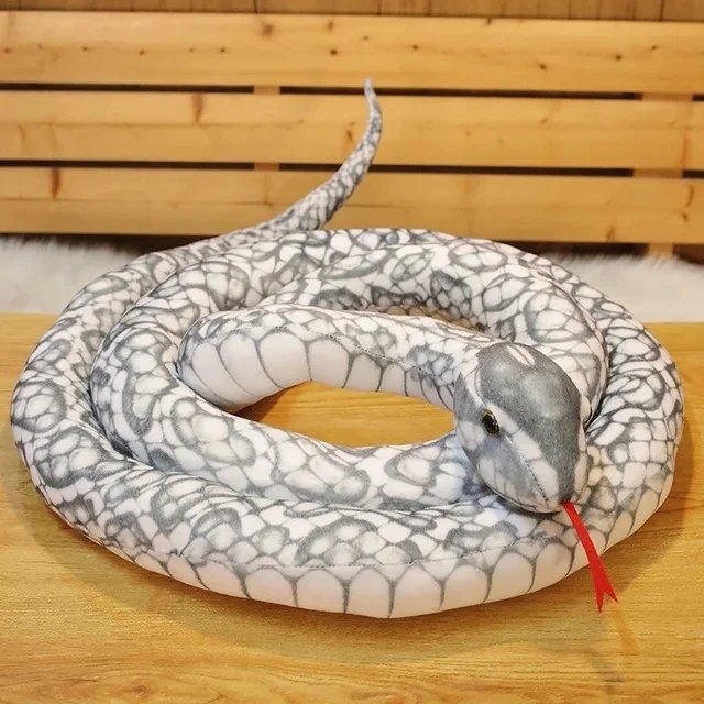 Hot Simulated Long Snakes Plush Toy Giant Lifelike Python Stuffed Snake Plushie Children Boys Funny Birthday Gift Home Decora - Image 10