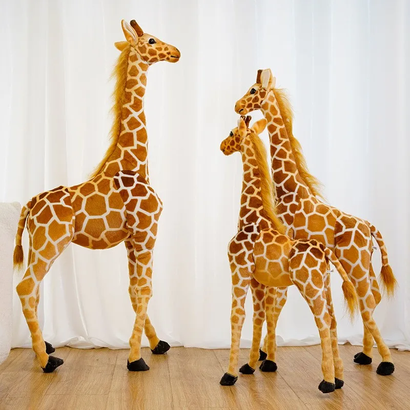 New 1pc Giant size Giraffe Plush Toys Cute Stuffed Animal Soft Giraffe Doll Birthday Gift Kids Toy - Image 3