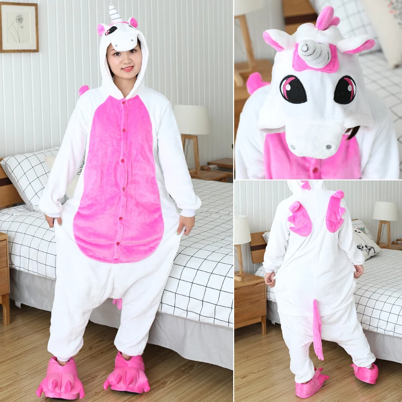 Kigurumi Unicorn Animal Pajamas Unisex Adults Frog Cartoon Onesies Pyjamas Halloween Christmas Family Party Homewear Costumes - Image 3