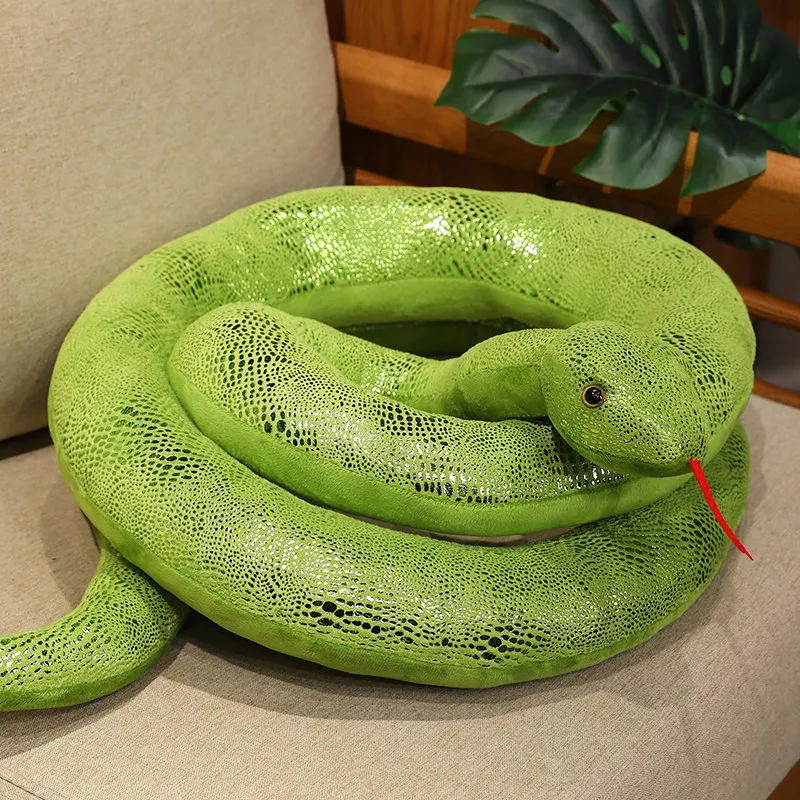 4 Colors Simulation Snakes Plush Toy Giant Long Snake Stuffed Animal Plushie Funny Tricky Friends Halloween Gift - Image 7