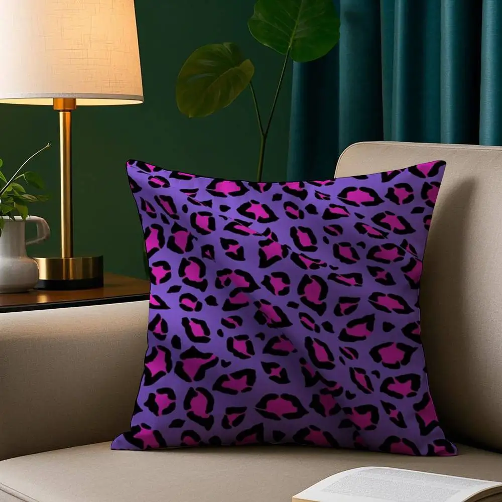 Y2k Fashion Leopard Print Pillow Case Short Plush Print Cushion Cover Square Throw Pillow Covers Sofa Home Decor - Image 8