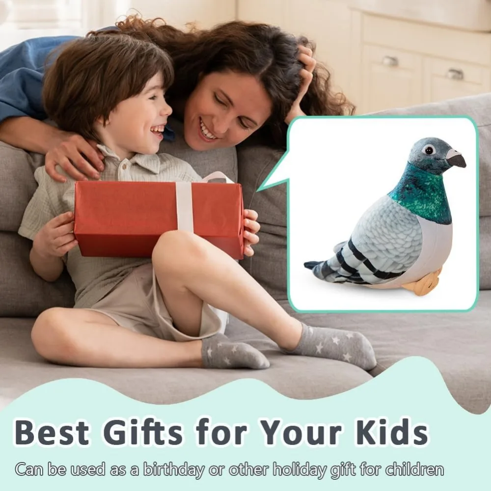 Pigeon Plush Toy Plush Doll Simulation Ornaments Soft and Cute Peace Bird Animal Cute As Gift for Kids - Image 4