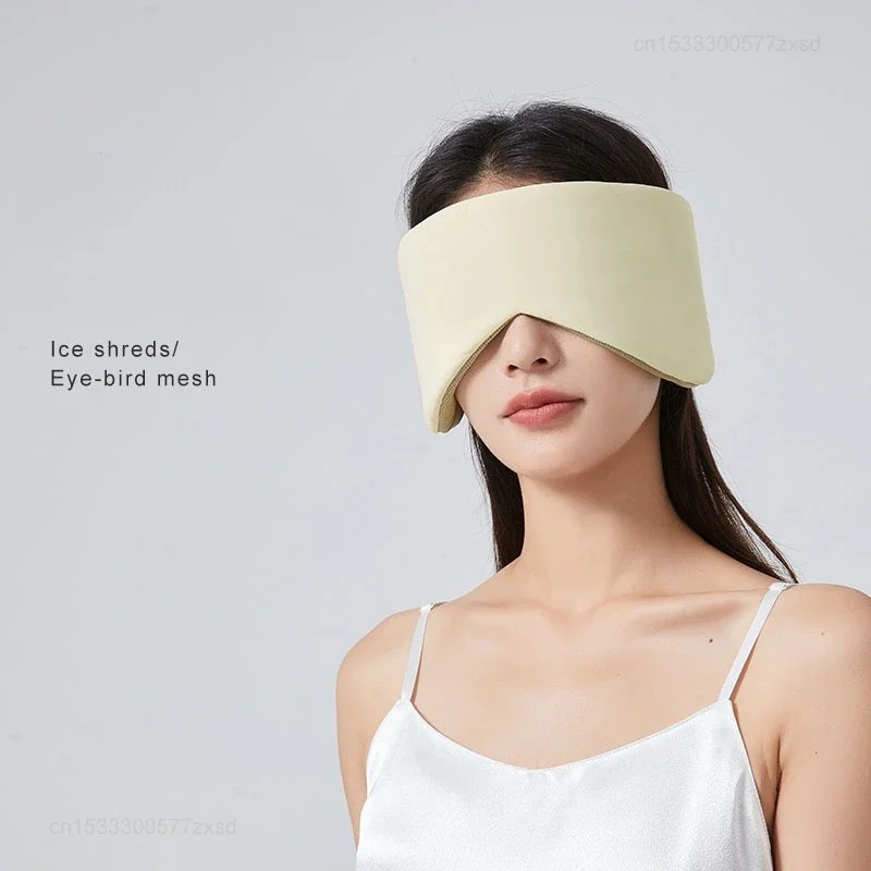 Sleep Eye Mask Sleep Ice Silk Breathable Relieve Fatigue Warm Cool Double-sided Full Coverage Blackout Noise Reduction Eye Mask - Image 8