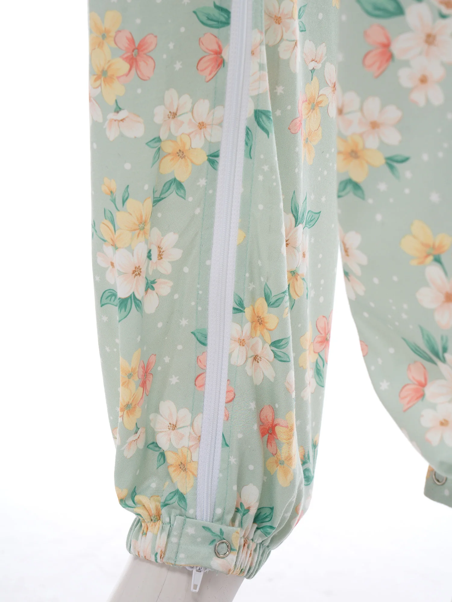 Women Elderly Alzheimer Adaptive Jumpsuit Back and Legs Zipper Print Anti-strip Rompers for Dementia Disabilities Special Needs - Image 5