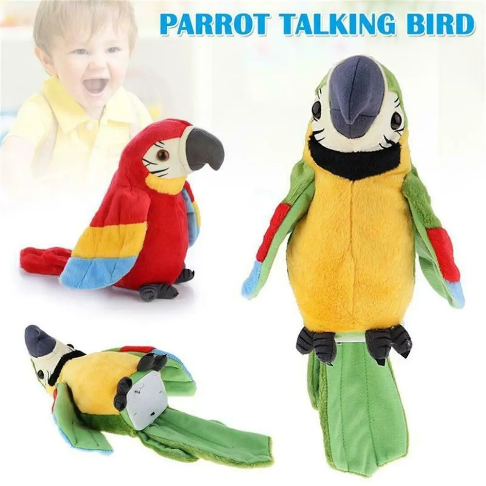 Interactive Talking Parrot Plush Toy – Voice Repeating, Mimicking & Moving Stuffed Bird Gift for Kids - Image 3