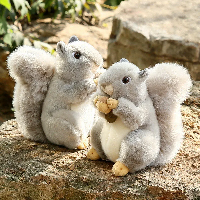 Lovely Plush Squirrel Model Decoration Soft Stuffed Cartoon Animals Dolls Home Decoration For Birthday Gift Squirrel Plushie - Image 3
