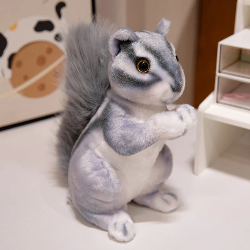 Lovely Plush Squirrel Model Decoration Soft Stuffed Cartoon Animals Dolls Home Decoration For Birthday Gift Squirrel Plushie - Image 8