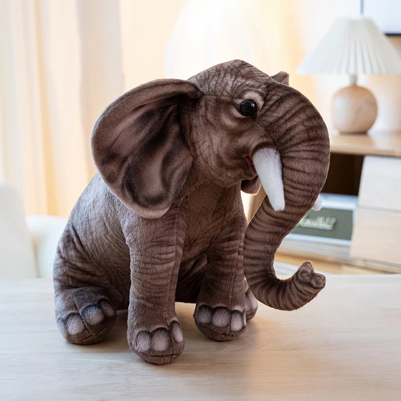30cm Realistic Looking Stuffed Animal Elephant Hippo Rhino Plushies Soft Toys Zoo Souvenir Plush Toy Boy Birthday Gift - Image 7
