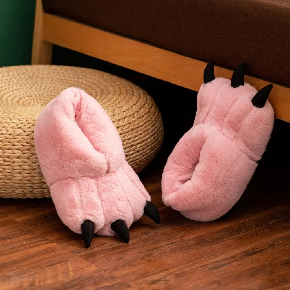 Cartoon Winter Tiger Claw Slippers – Large Furry Cosplay Home Shoes Cartoon Tiger Claw Slippers - Image 3