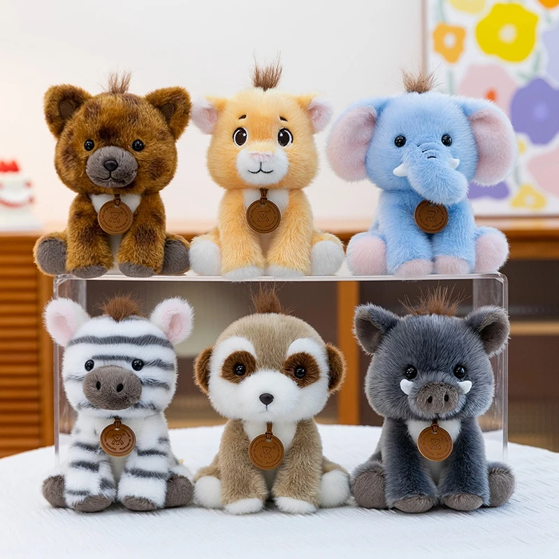 Nice Lifelike Lion Plush Toy Zebra Cute Simulated Elephant Doll Soft Stuffed Animals Boar Plushie Kids Birthday Xmas Gift Dog - Image 3
