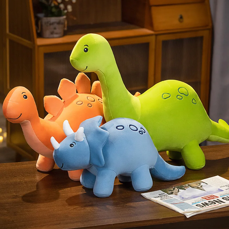 Cartoon Colorful Dinosaur Plush Toy Cute Stuffed Animals Triceratops Plushies Kawaii Soft Kids Toys for Boys Girls Home Decor - Image 6