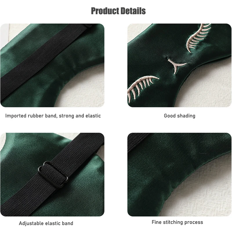 Eye Mask for Sleeping Masks for Night Cute Cat Silk Sleep Eye Cover Patch Travel Eyepatch Nap Shade Blindfold Women Eyeshade - Image 4