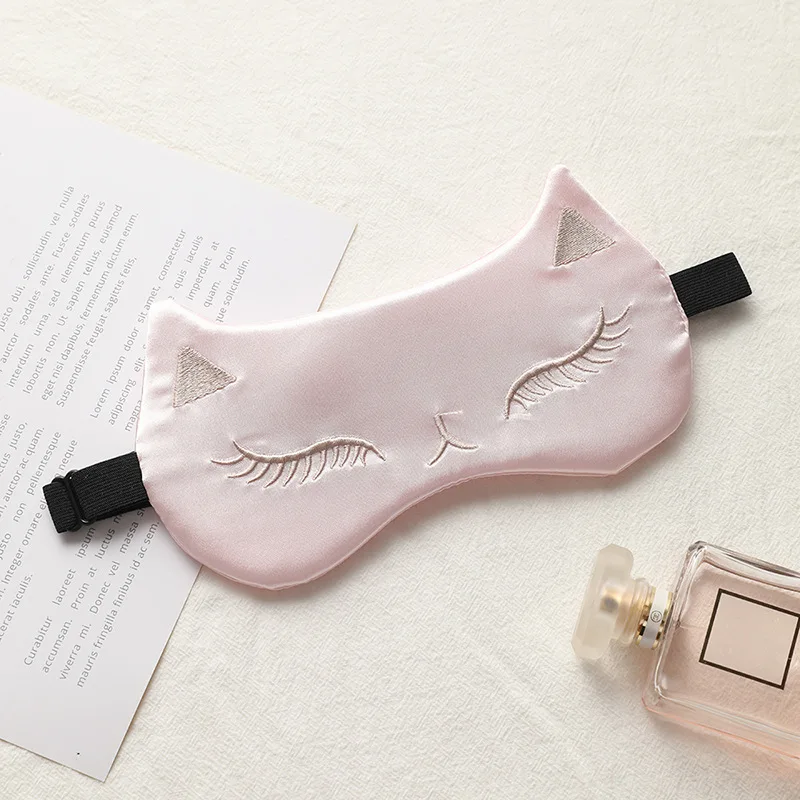 Eye Mask for Sleeping Masks for Night Cute Cat Silk Sleep Eye Cover Patch Travel Eyepatch Nap Shade Blindfold Women Eyeshade - Image 14