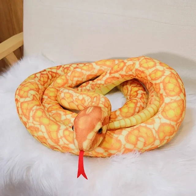 Hot Simulated Long Snakes Plush Toy Giant Lifelike Python Stuffed Snake Plushie Children Boys Funny Birthday Gift Home Decora - Image 15