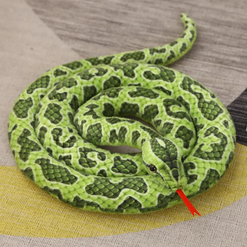 1pc 200cm Giant Snakes Plush Toy Simulation Long Golden Python Stuffed Snake Plushie Children Boys Gift Home Decoration - Image 2
