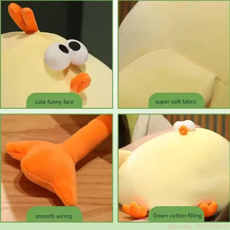 Funny Fat Chicken Plush Toy Pillow – Cute Soft Stuffed Chicken Plushie, Neck Cushion & Gift - Image 6