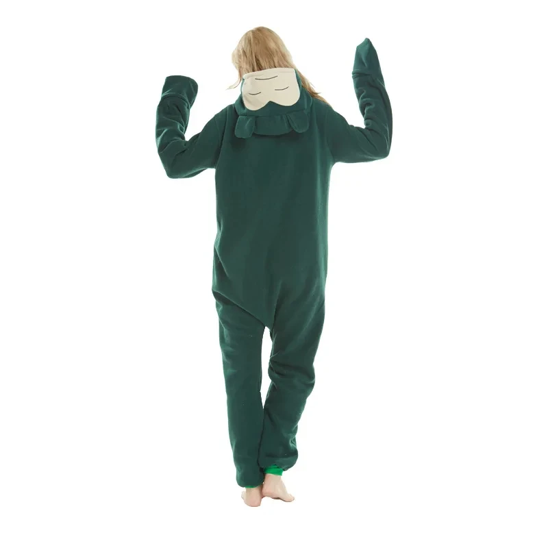 Animal Pajamas Role Playing Solid Color Hooded Adult Cosplay Cartoon Bodysuit Unisex Warm Home Clothes Jumpsuits Blue Clothing - Image 2