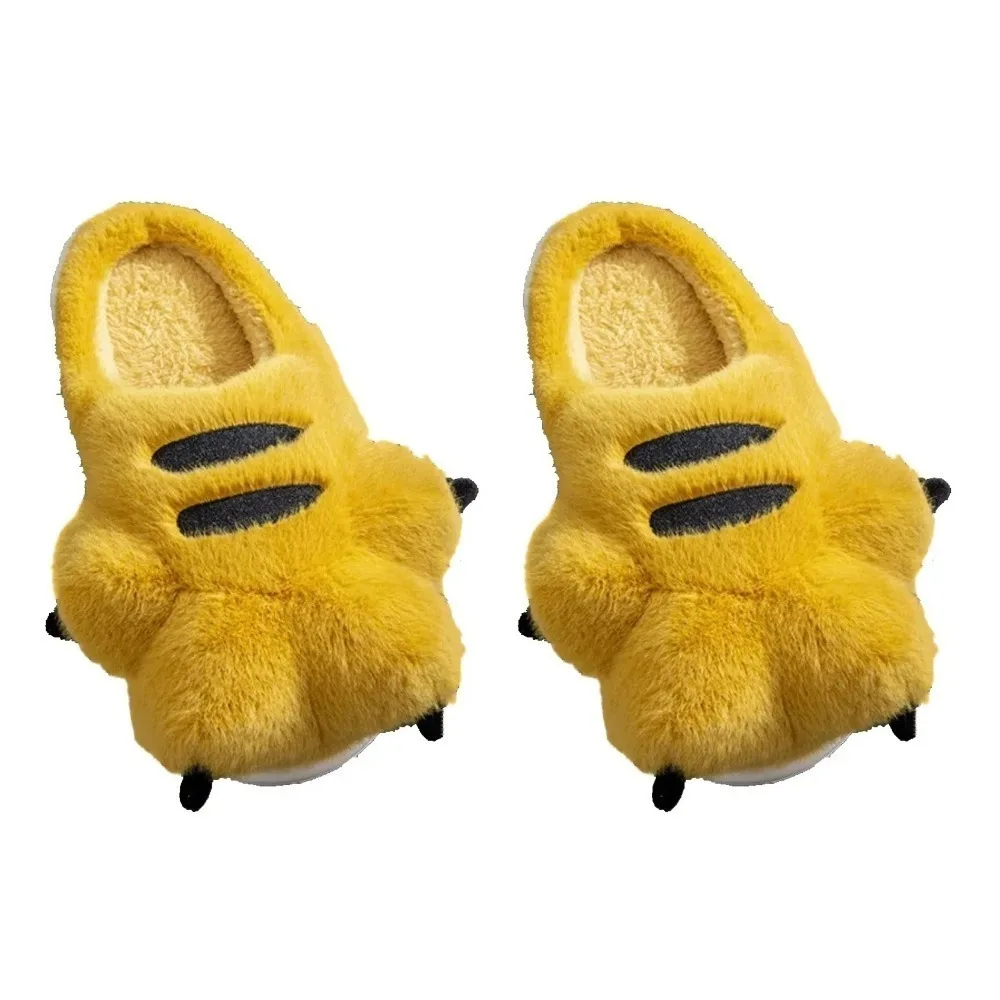 Cartoon Tiger Claw Plush Slippers | Warm Anti-Slip Bear Paw House Shoes - Image 9
