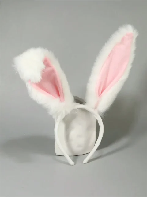 Women's Plush Rabbit Ear Headband | Faux Fur Bunny Costume Accessory