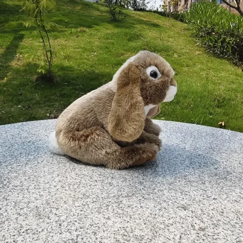 Simulation Rabbit Plush Toy Cute Super Cute Rabbit Doll Lifelike Animals Simulation Stuffed Doll Kawaii Toy Gifts