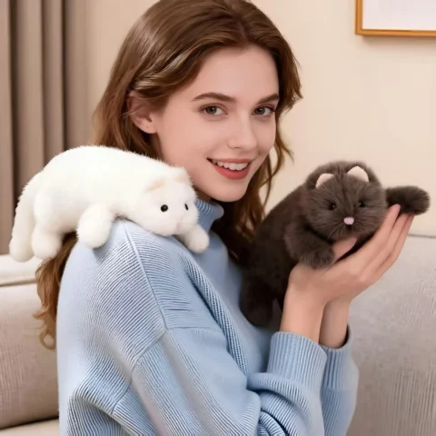 Cute Ferret Plush Toy – Soft Stuffed Animal Plushie, Cuddly Bedtime Companion & Decorative Doll